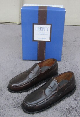Two's Company PREPPY Pair of Metal SHOE PAPERWEIGHTS Dress Loafers w/BOX