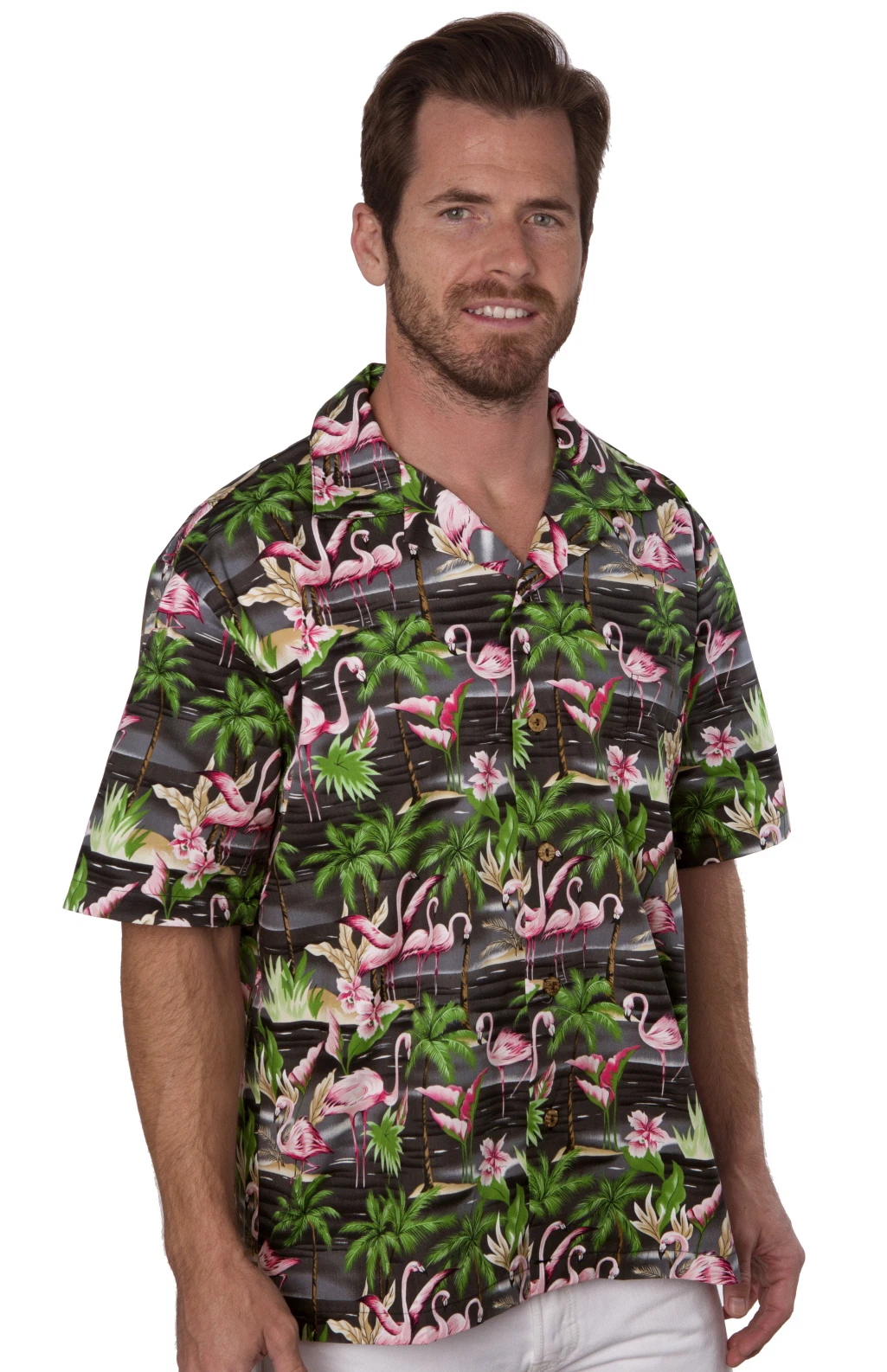 Benny's Mens Flamingos Hawaiian Shirt, Black
Opens in a new window or tab