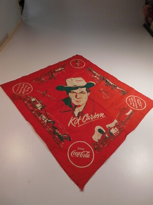 50s ビンテージ コカコーラ CocaCola Kit Carson バンダナ VINTAGE 1950'S KIT CARSON FAN CLUB BANDANA 