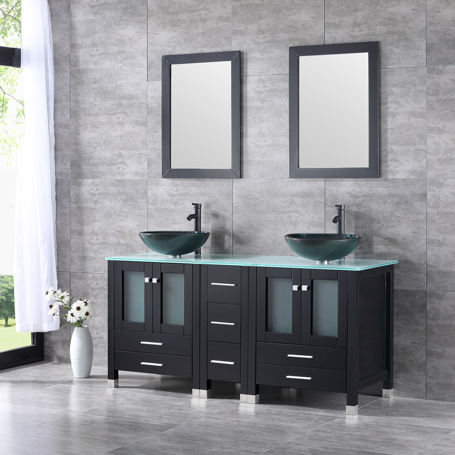 Black Bathroom Set
