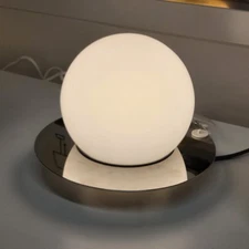 Ikea SIMRISHAMN Table Wall Lamp Chrome Plated Opal Glass 6" 404.378.01 New