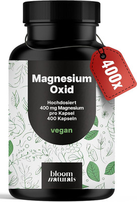 Magnesium 669Mg Kapseln Hochdosiert - 400 Kapseln - Davon 400 Mg Magnesiumoxid P