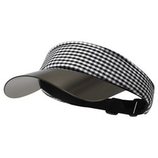 Chapeau Visière D’Été Réglable En Mélange De Coton À Motif Écossais Noir