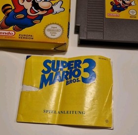 Nintendo Nes Entertainment System Super Mario Bros 3 CIB Deutsch 