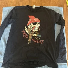 New Ed Hardy “Free Agent” L/S Shirt Black Sz XL Two Sided