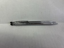 Lot of 2 Vintage Cross Century Chrome Ballpoint Pens Made In USA Black Top AS IS