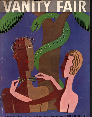1931 Vanity Fair August - Adam, Eve and the Snake - Benito original cover only