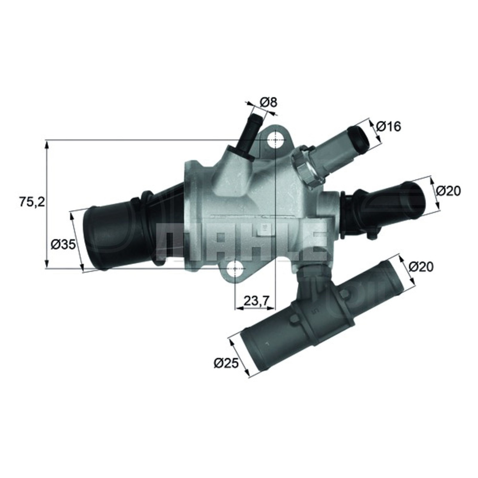 Integral Thermostat - MAHLE TI 168 88 - Quality MAHLE - Genuine UK Stock