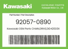Kawasaki Genuine Chain,Drive,Did420D3X90L - 92057-0890