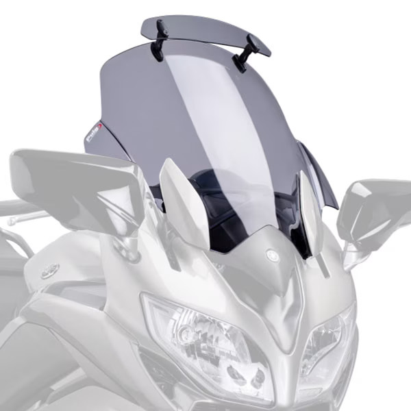 Puig Touring Motorcycle Motorbike Windscreen With Visor Smoke - Yamaha FJR1300 A