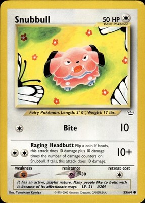 Pokemon Neo Revelation Common Snubbull 55/64 - Near Mint (NM)