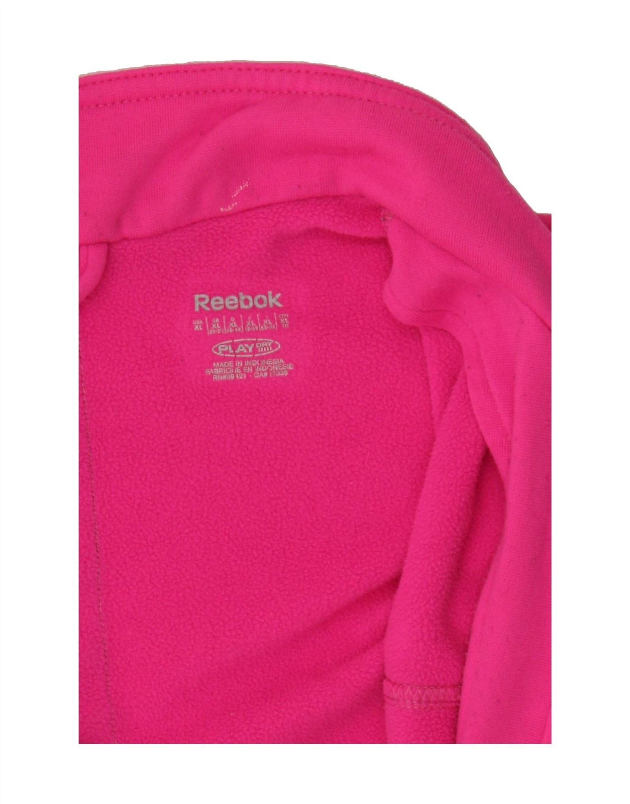 REEBOK Womens Tracksuit Top Jacket UK 20/22 XL Pink Polyester AL04 thumbnail 3