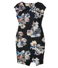 bar III Womens Scuba Envelope Bodycon Dress, Black, Medium