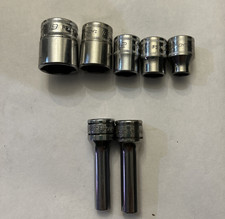 Set Of 7 Snap-on Tools Sockets USA FSM 81, 161, 191,  121, 111,  SFS 101, 081.