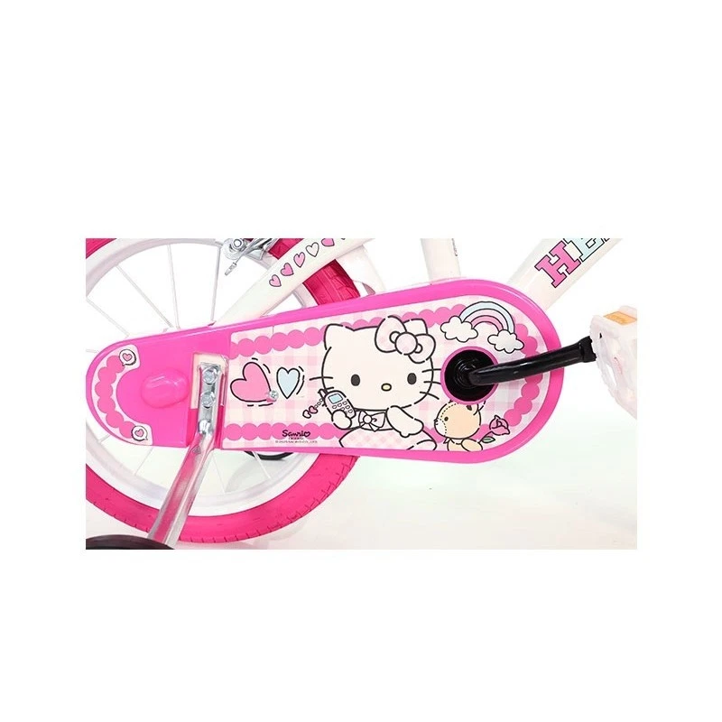 Bici 16 Hello Kitty Club per bambina rotelle cestino porta bambola Dino Bikes - Immagine 2 di 4
