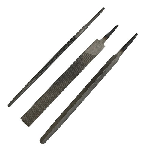 Accessories Flat Files Grey Steel Files Without Handle Flat/Round/Triangle - Picture 2 of 12