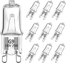 25W G9 Halogen Light Bulb Two Prong Looped Pins for Cabinet Lights, Landscape...
