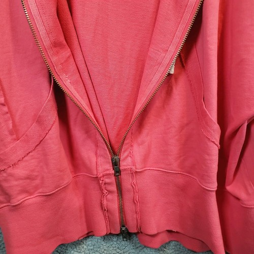 Free People Camden Hoodie Womens Medium Red Full Zip Oversize Slouchy Beach Boho - Picture 4 of 15
