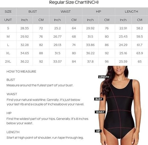 Bsubseach Bathing Suit One Piece Tummy Control Racerback Swimsuit Blue X-Large - Picture 5 of 5