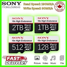 2TB 1TB 512GB 256GB 128GB Sony SD Memory Card Micro TF High Speed Class 10 V30