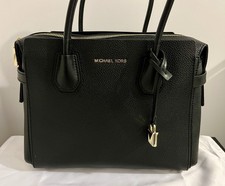 Michael Kors: Black Leather Handbag - Mercer