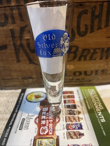 1930’s Peter fox Brewing Silver Fox Beer Glass - Chicago Beer
