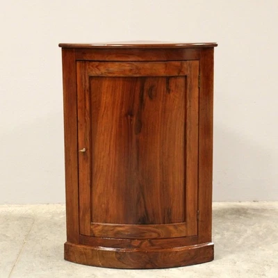 Encoignure table de chevet d'époque Louis Philippe - en noyer - Italie 19ème - Photo 1/4