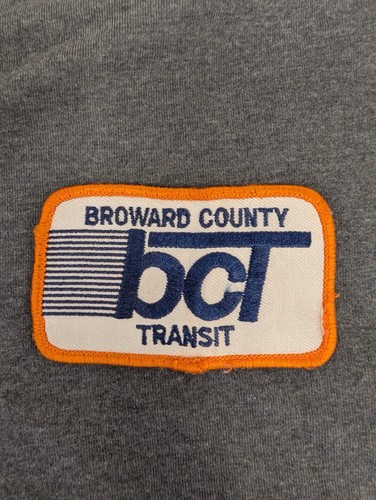 Vintage BCT Broward County Transit Patch Florida Uniform Insignia Embroidered