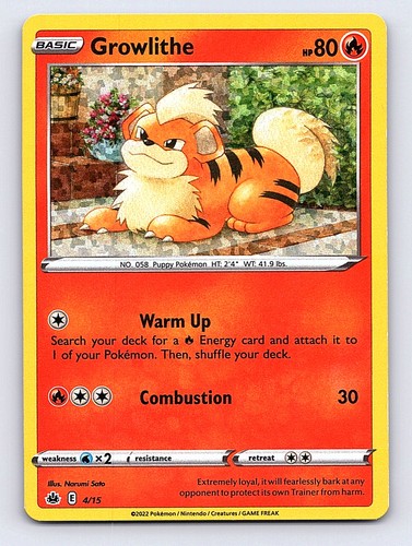 2022 Pokemon Growlithe McDonald's Collection 4/15 Holo