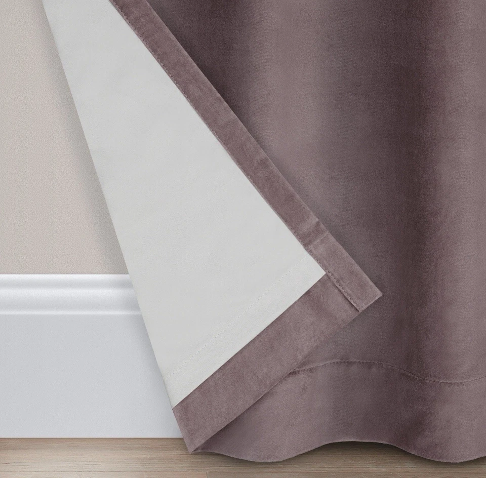 Eclipse Luxury Cotton Velvet 100% Blackout Rod Pocket Back - Image 3 of 4