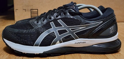 Asics Shoes Mens 10.5 EXTRA WIDE Gel Nimbus 21 Running Sneakers 1011A168 Black - Picture 3 of 10