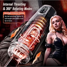 Male Masturbaters Automatic Thrusting Rotating Cup Vibrating Stroker Lubricants
