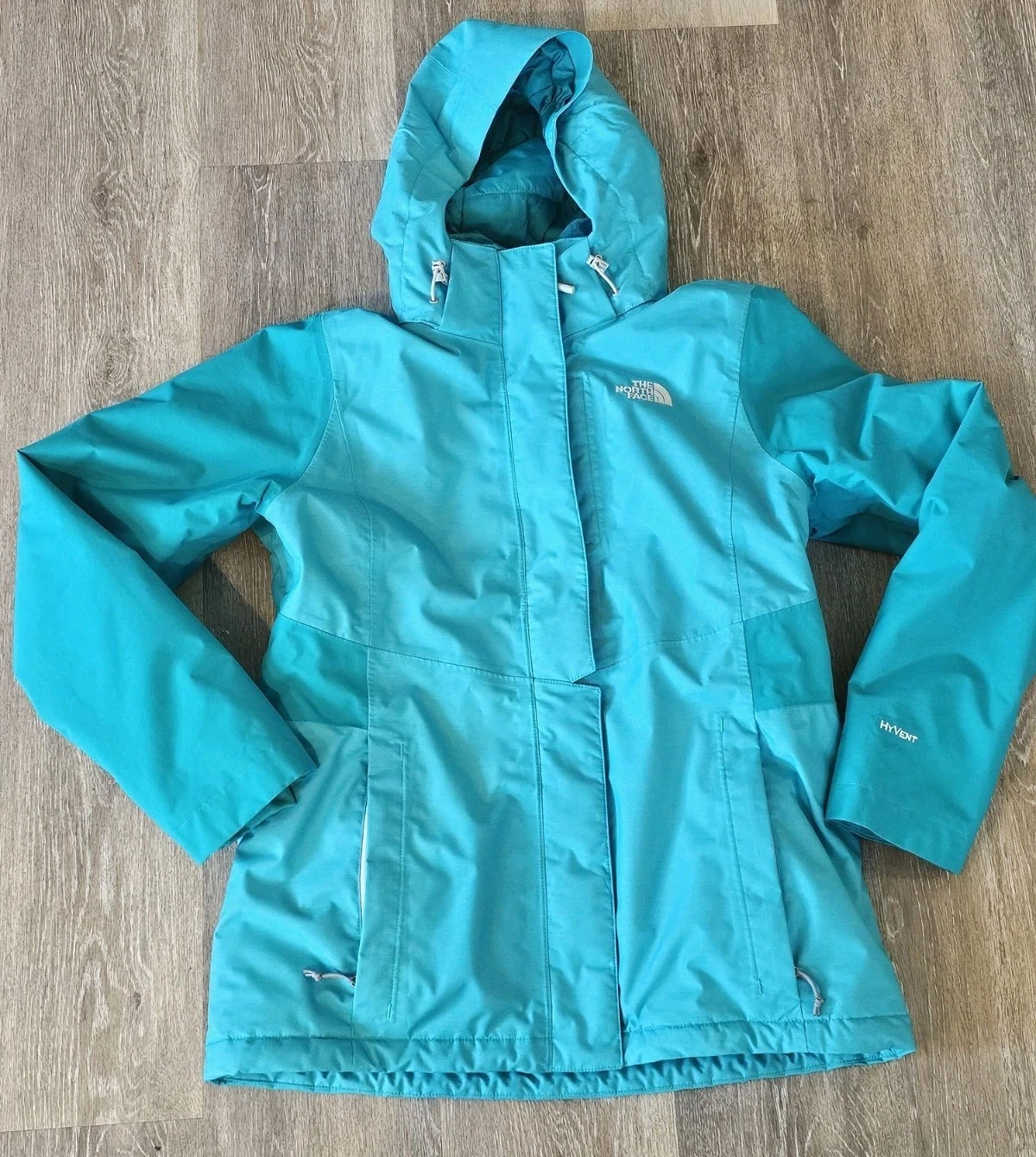 The North Face Hyvent Fleece Lined Hooded Jacket Snow Coat Size M Turquoise
Opens in a new window or