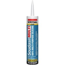 Soudal 10.1oz Clear Multi-Purpose 100 RTV Silicone Sealant - Mildew Resistant