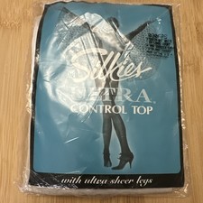 Silkies Pantyhose Ultra Control Top Ultra Sheer Legs Hose Off Wht X-Queen 030609