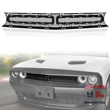 Front Upper Grille for Dodge Challenger 2015-2022, Front Grill with Black