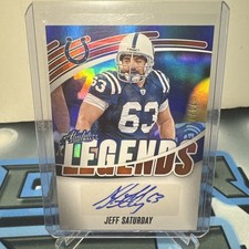 2025 Panini Absolute Legends Red #ALS-JSY Jeff Saturday Auto 49/75 Colts HD
