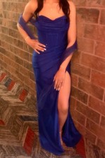 Strapless Royal Blue Gown for Any Formal Event Its Elegant Design and Rich Color