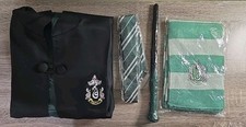 Harry Potter Slytherin Robe 135cm With Tie, Wand, And Scarf New Youth L