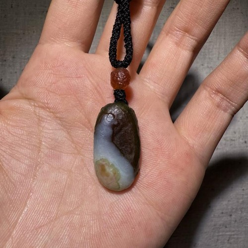 🌟🔥🚀Rare China Inner Mongolia Gobi Eye Rough Agate Specimen Pendant - Imagen 9 de 10