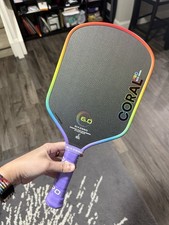 Six Zero 6.0 Coral Pro 16mm Pickleball Rainbow Paddle Brand New