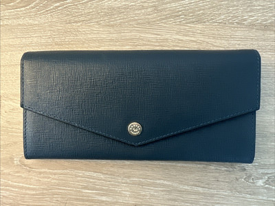 Radley London Leather Large Flapover Wallet Pickled Bluewood