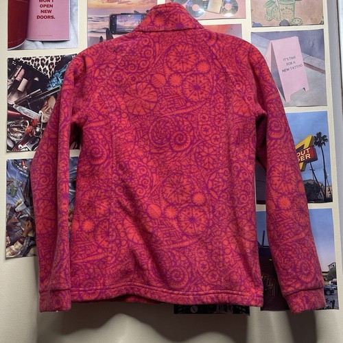 Columbia Orange/ Purple Full Zip Fleece Jacket YOUTH Large - Picture 2 of 3