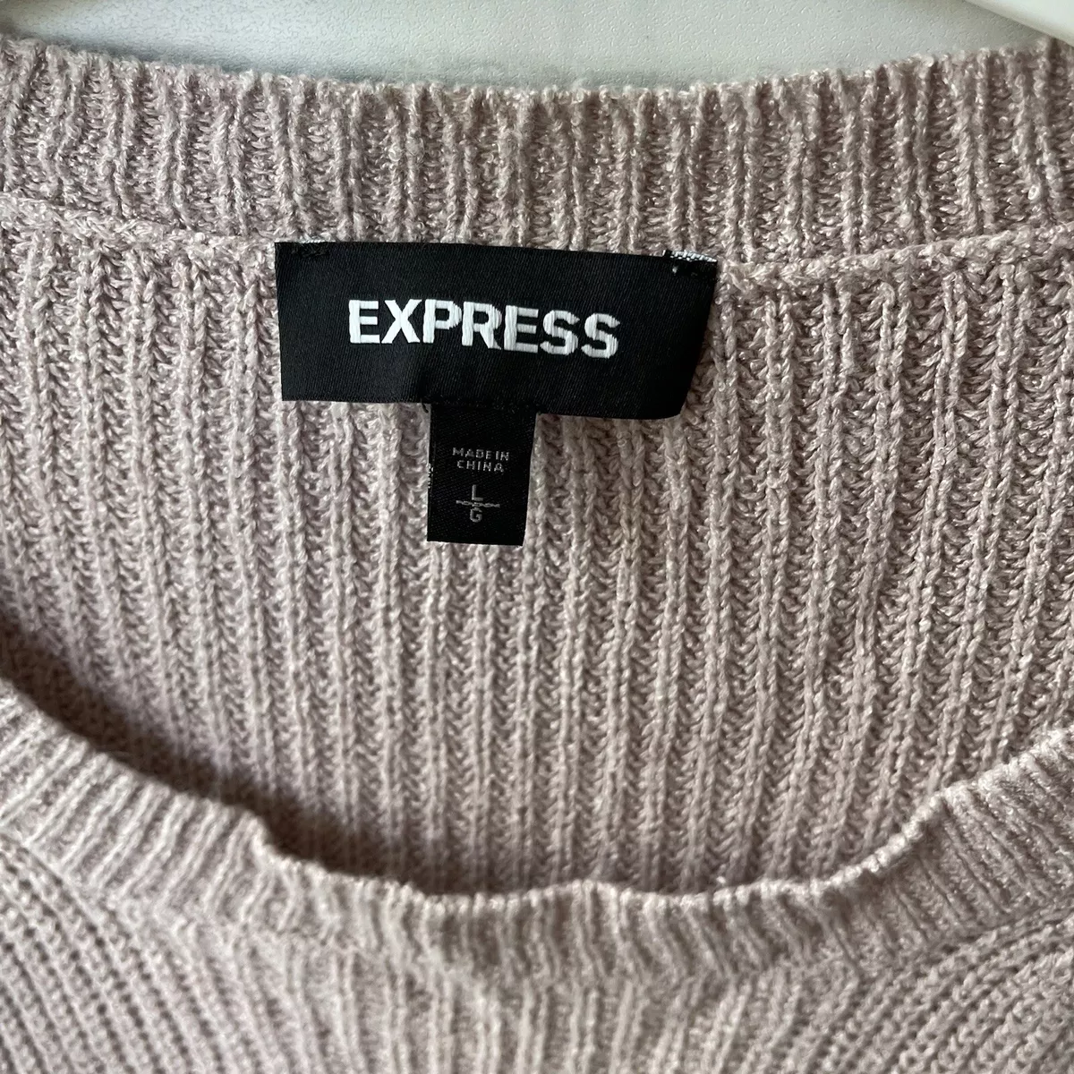 PREOWNED EXPRESS WOMENS CIRCLE HEM SWEATER PINK LARGE L eBay