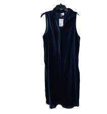H&M Divided Sleeveless Black Button Up Dress 6