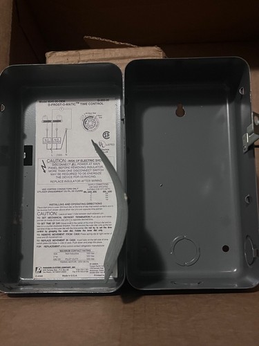 Temporizador usado Paragon D-Frost-O-Matic modelo 8045-00 control de descongelación estuche metálico solamente - Imagen 1 de 8