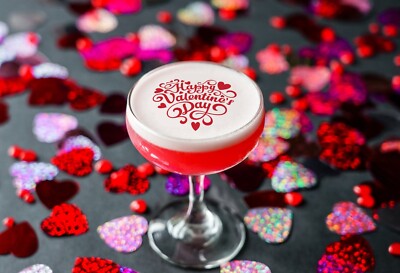 Valentinstag Gin Getränke Topper Cocktail Topper Party Essbar Gastgeschenk