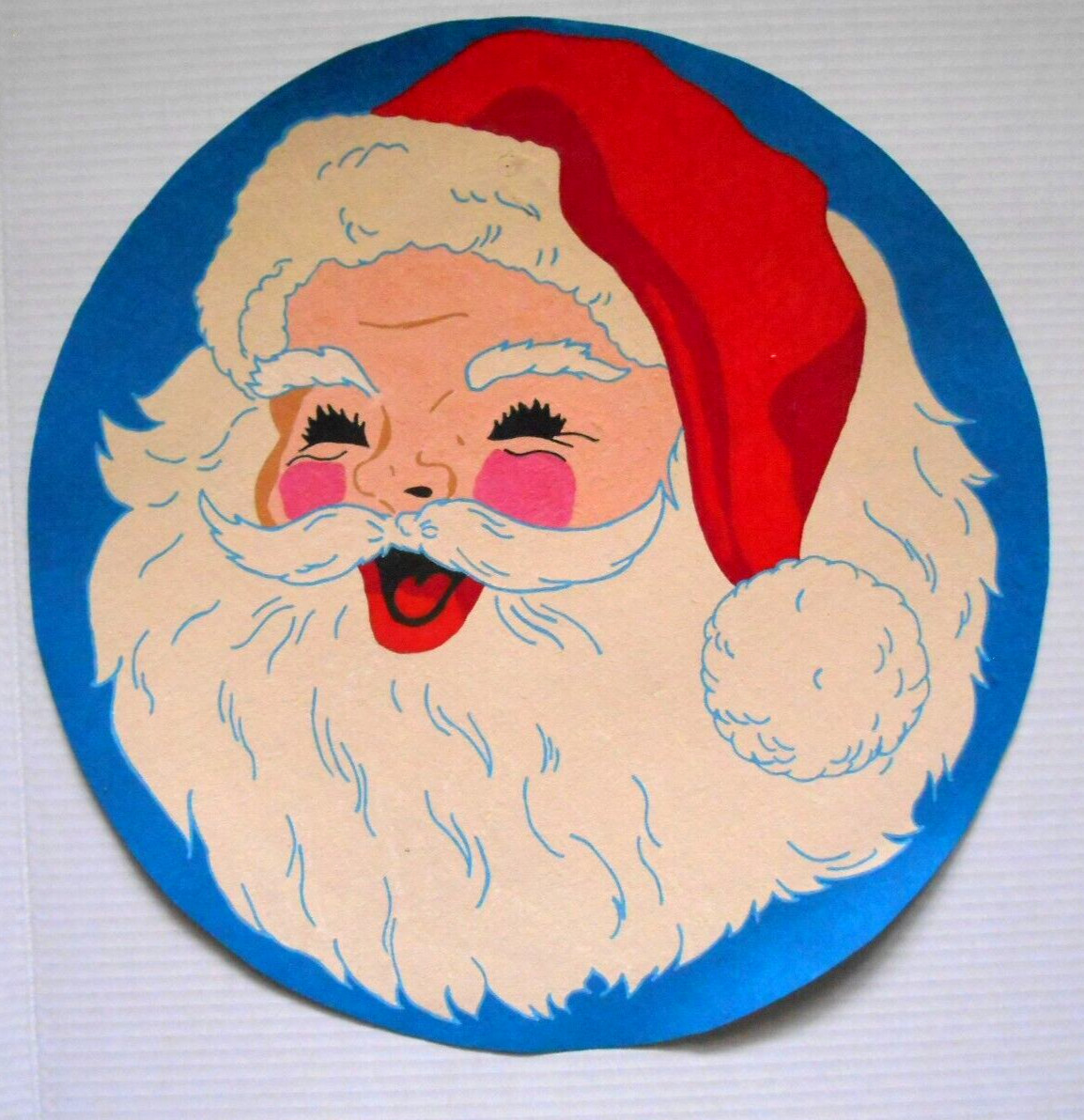 Tri Chem Liquid Embroidery COMPLETED Christmas JOLLY SANTA CLAUS 17"