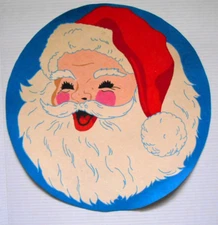 Tri Chem Liquid Embroidery COMPLETED Christmas JOLLY SANTA CLAUS 17"
