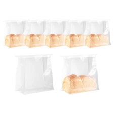 25Pcs Bread Bags for Homemade Bread, 4.3x8.7x8.7 Inches Clear Bakery Bags